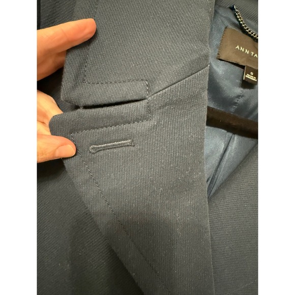 Ann Taylor Teal Blue Double Breasted Cotton Twill Pea Coat Size S - Picture 7 of 8